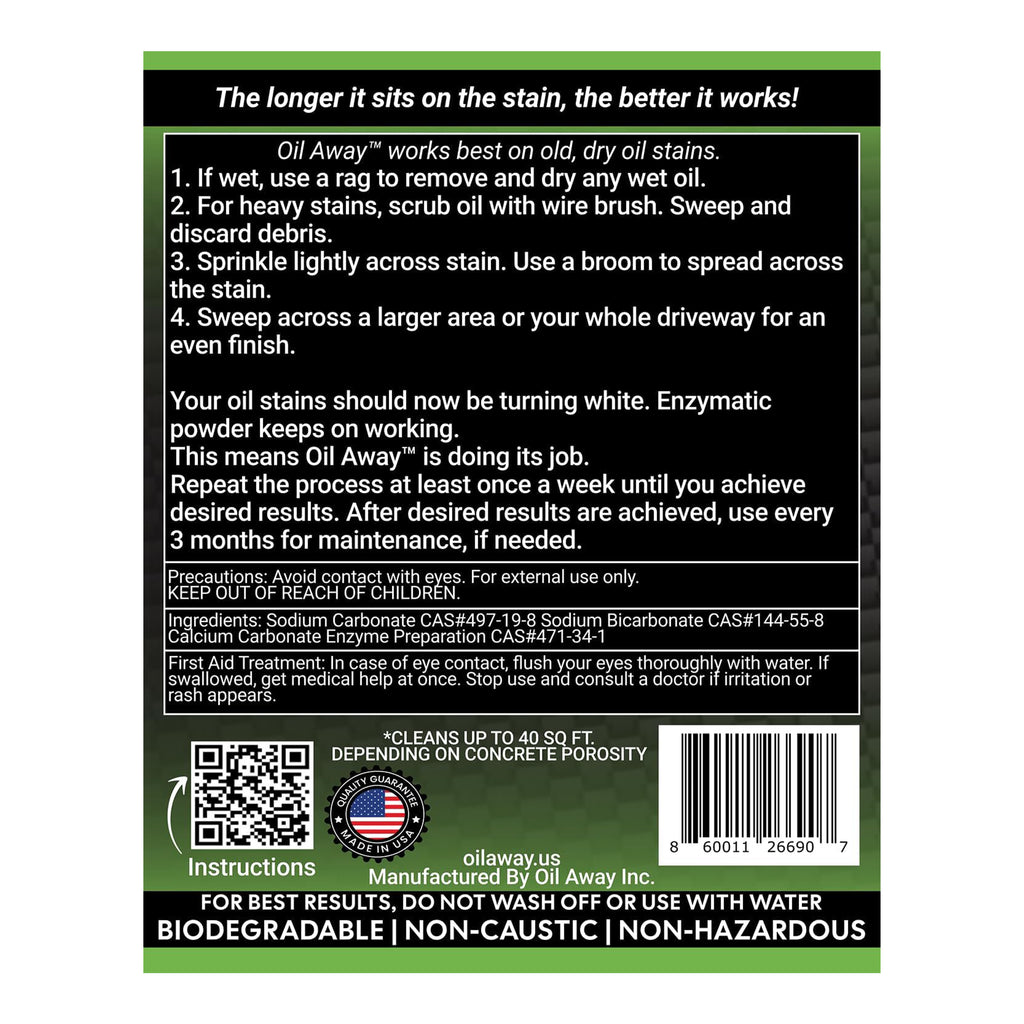 Oil Stain Fighter | for Embedded, Dry Oil Stains | Dry Stain Driveway Size (Large)