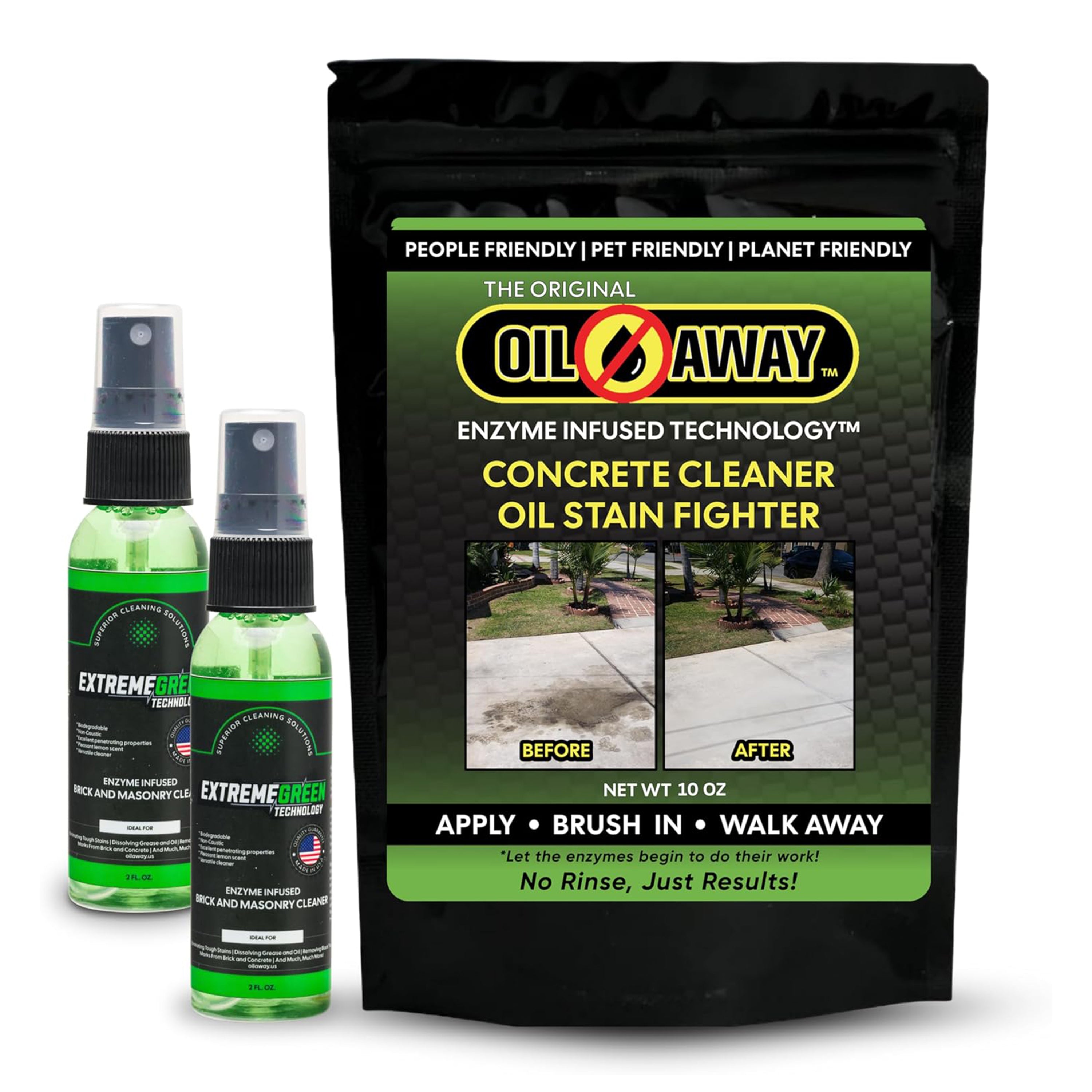 Oil Stain Fighter | for Embedded, Dry Oil Stains | Wet Stain Driveway Kit 10oz